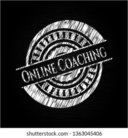 Online Coaching chalk emblem