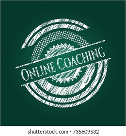 Online Coaching chalk emblem
