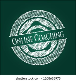Online Coaching with chalkboard texture