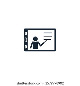 Online coaching creative icon. From e-Learning icons collection. Isolated Online coaching sign on white background