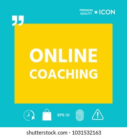 Online coaching icon
