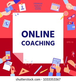 Online coaching icon