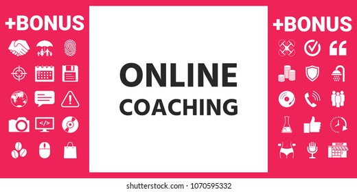 Online coaching icon