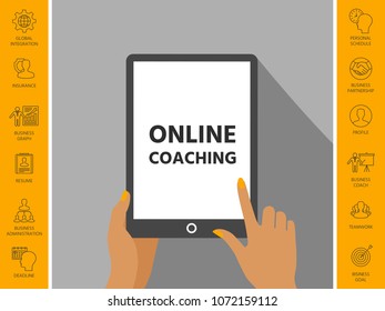 Online coaching icon