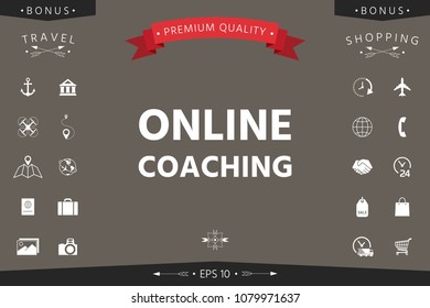 Online coaching icon
