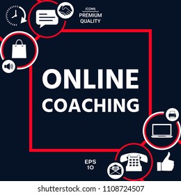 Online coaching icon