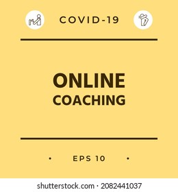 Online coaching icon, elements for your design
