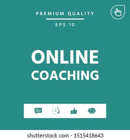 Online coaching icon. Graphic elements for your design