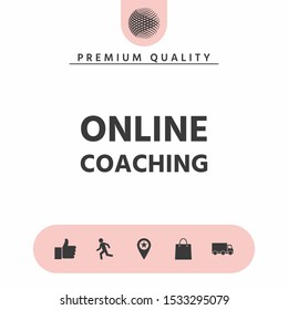 Online coaching icon. Graphic elements for your design
