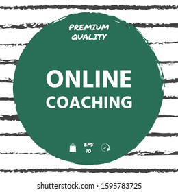 Online coaching icon. Graphic elements for your design