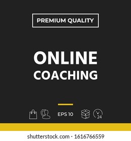 Online coaching icon. Graphic elements for your design
