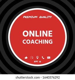 Online coaching icon. Graphic elements for your design