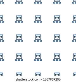 Online coaching icon pattern seamless isolated on white background. Editable flat Online coaching icon. Online coaching icon pattern for web and mobile.