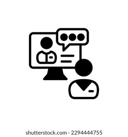 Online Coaching icon in vector. Illustration