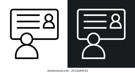 Online coaching esboçado ícone vetor coleção.