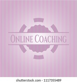Online Coaching pink emblem