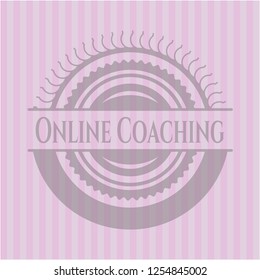 Online Coaching pink emblem