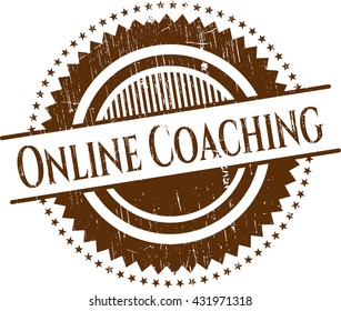 Coaching en línea con textura de sello de caucho