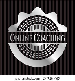 Online Coaching silver badge or emblem