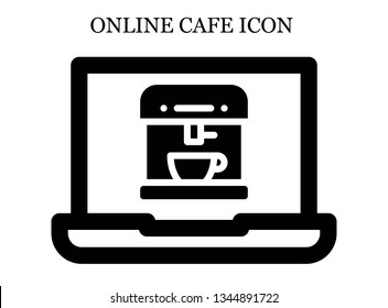 online Coffee machine icon. Editable online Coffee machine icon for web or mobile.