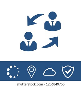 Online collaboration icon