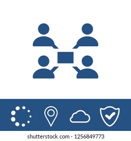 Online collaboration icon
