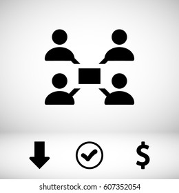 Online collaboration icon