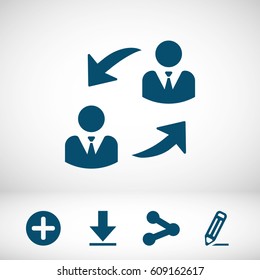 Online collaboration icon