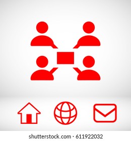 Online collaboration icon
