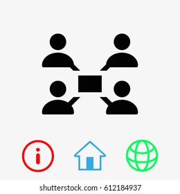 Online collaboration icon