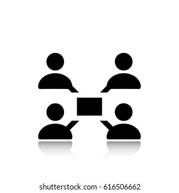 Online collaboration icon
