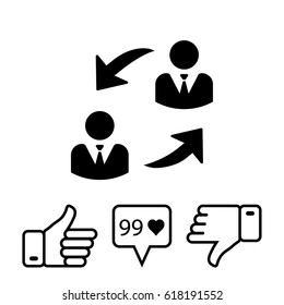 Online collaboration icon