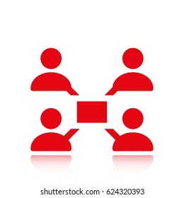 Online collaboration icon