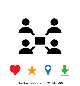 Online collaboration icon