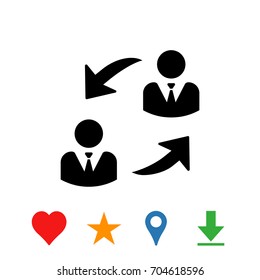 Online collaboration icon