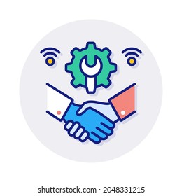 Online Collaboration Tools Icon In Vector. Logotype