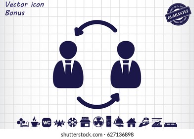 Online collaboration, vector icon eps10 