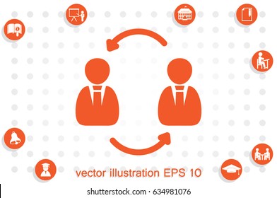 Online collaboration, vector icon eps10 