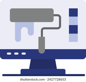 Online coloring and painting toolbar plugin concept vector icon design, Webdesign and Development symbol, user interface or graphic sign, website engineering illustration