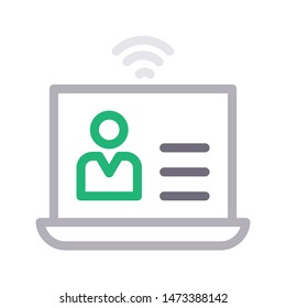 online colour line vector icon