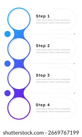 Online commerce infographic template. Internet communication, retail. Data visualization with 4 steps. Empty process vector design. Editable blank options info graphics