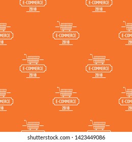 Online commerce pattern vector orange for any web design best