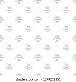 Online commerce pattern vector seamless repeat for any web design