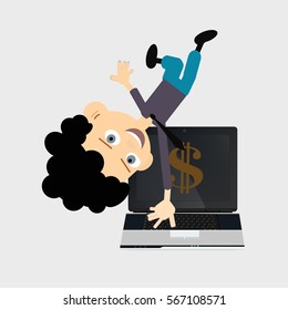 Online commerce vector illustration