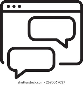 Icono de comunicación en línea y chat para mensajería digital