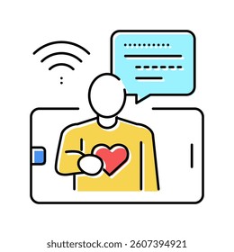 online communication color icon vector. online communication sign. isolated symbol illustration