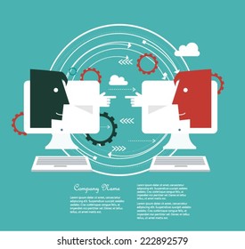 Online communication concept