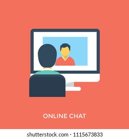 
Online communication connection via video call
