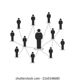 Online communication in different locations.