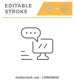 Online communication editable stroke line icon